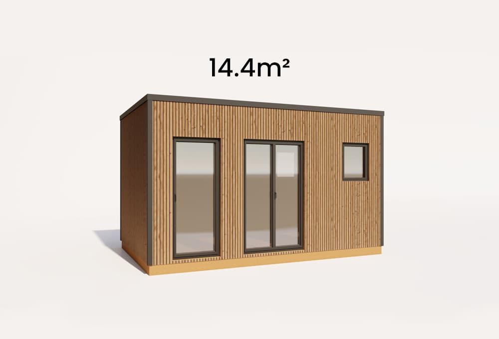 Studio de jardin en bois 14,4 m² — modèle isolé