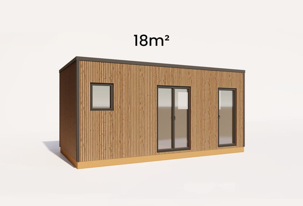 Studio de jardin en bois 18 m² isolé