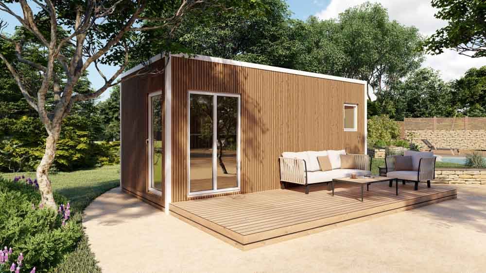 Studio de jardin en bois — exemple 18 m²