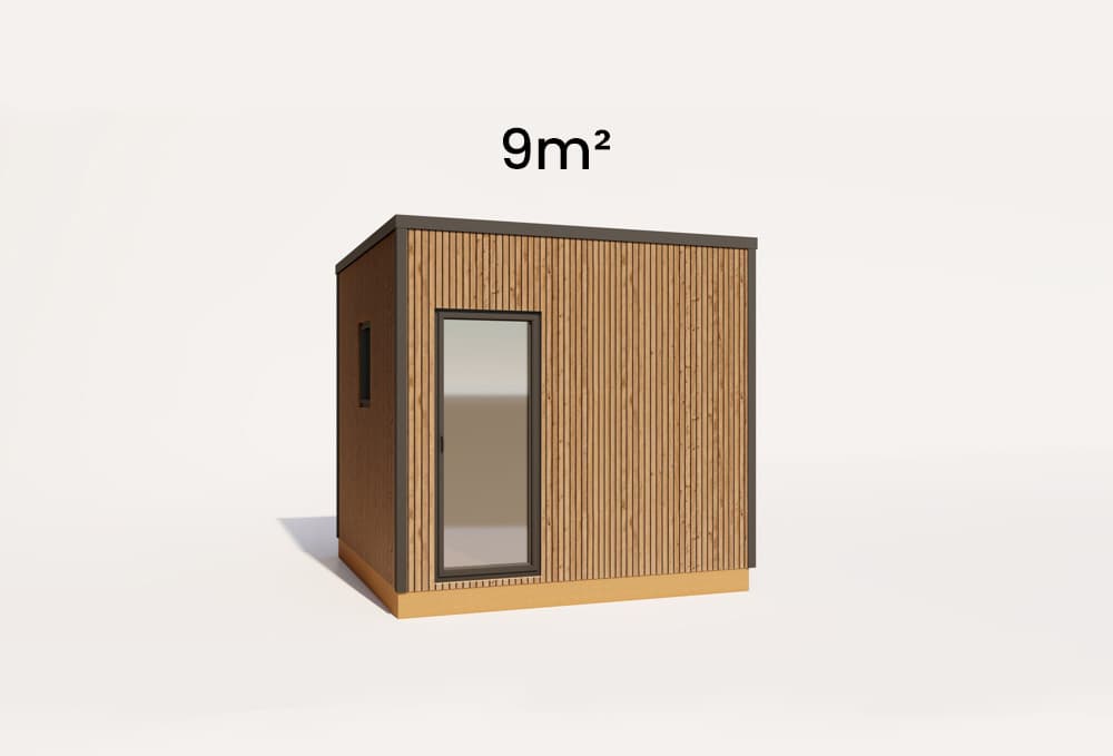 Studio de jardin en bois 9 m² — exemple isolé