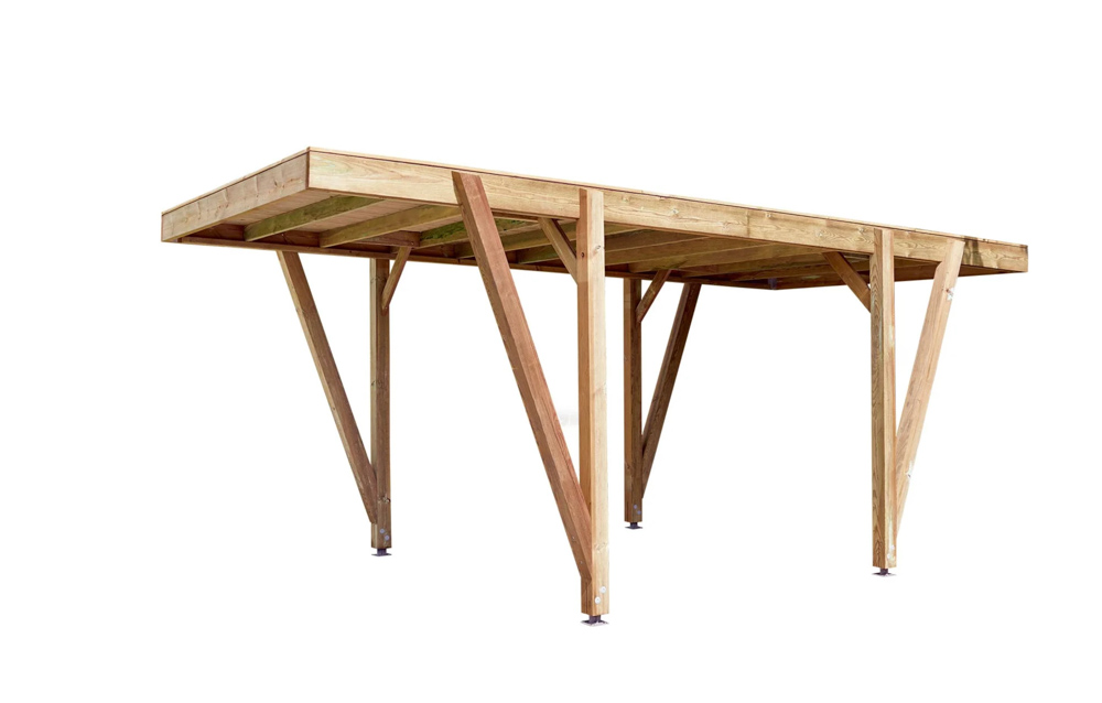 Carport bois 17 m² pour un véhicule